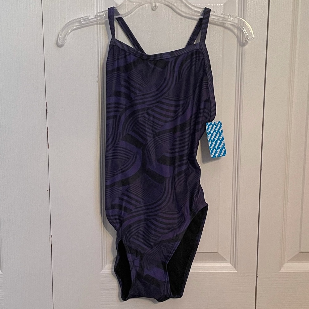 Purple patterned Sporti one piece swimsuit